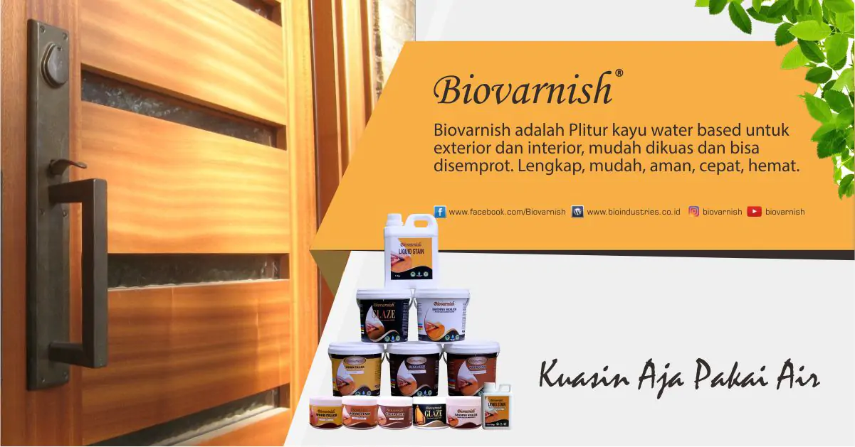 Refinishing Pintu Geser Kayu Sambut Lebaran dengan Biovarnish