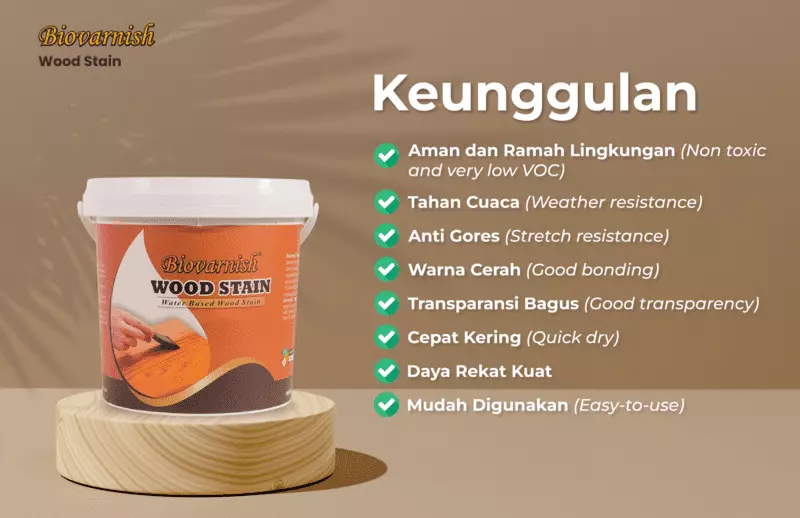 Keunggulan Biovarnish Wood Stain